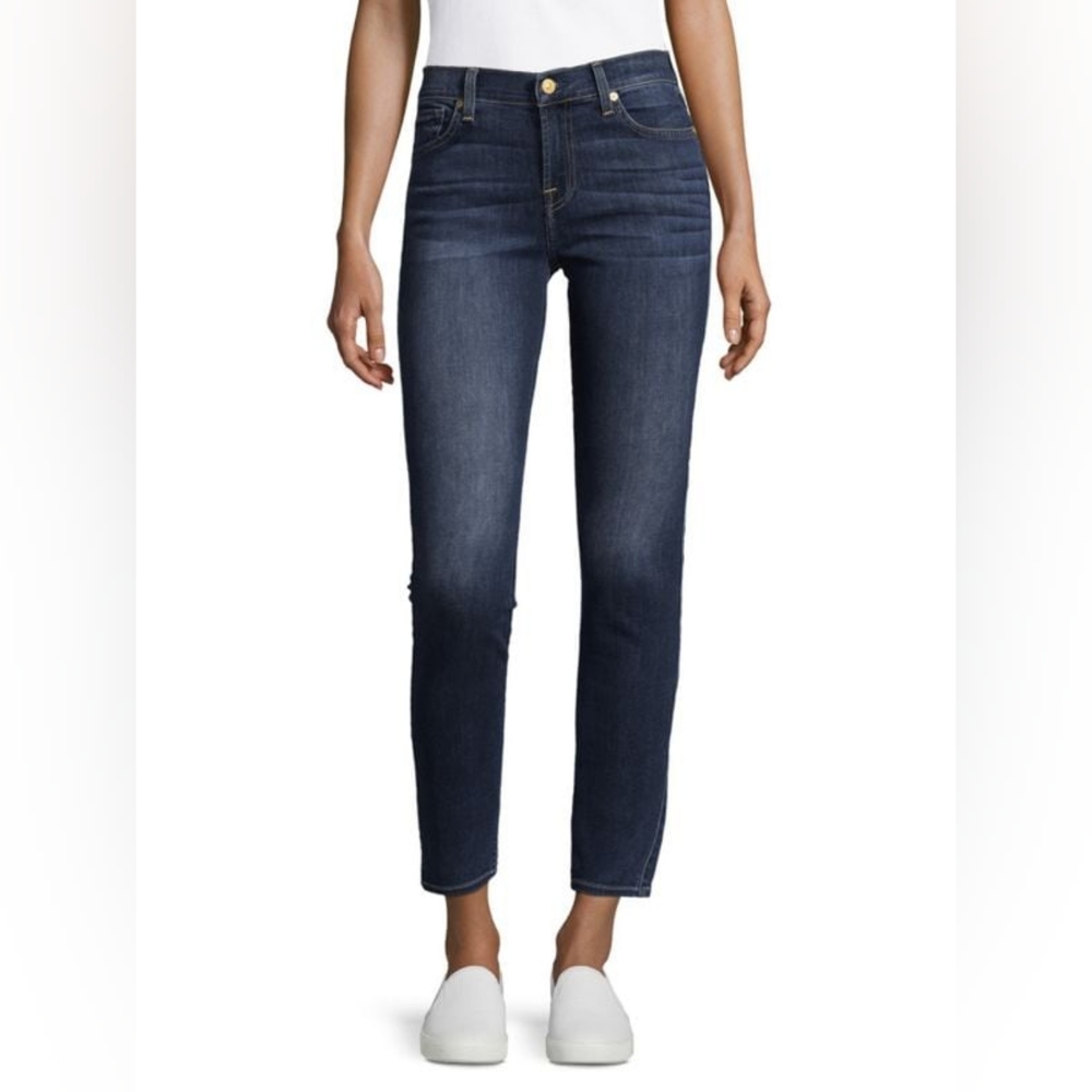 7 for all mankind Gwenevere Jeans blue woman's size 30 straight leg denim 💙